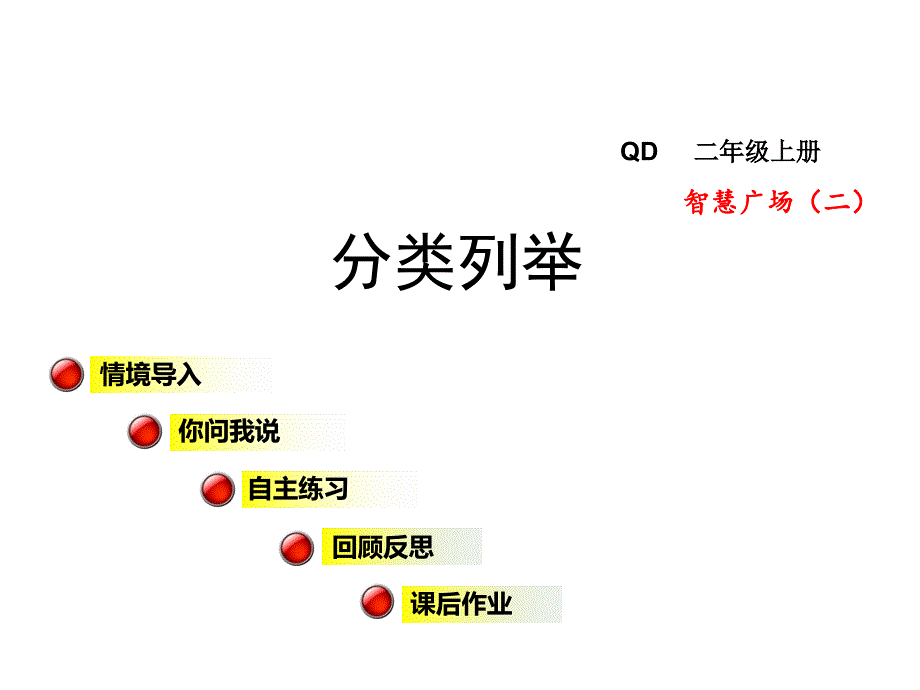 二年级数学上册智慧广场二分类列举课件青岛版_第1页