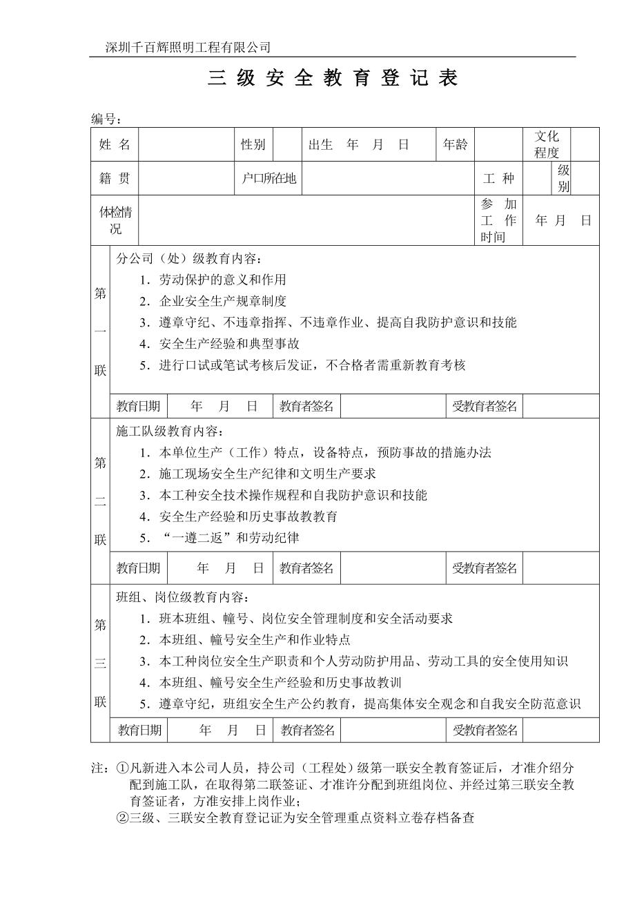 三級安全教育 安全責任協(xié)議書等 (2)_第1頁