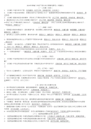 2018年部編八年級(jí)下冊(cè)古詩文理解性默寫