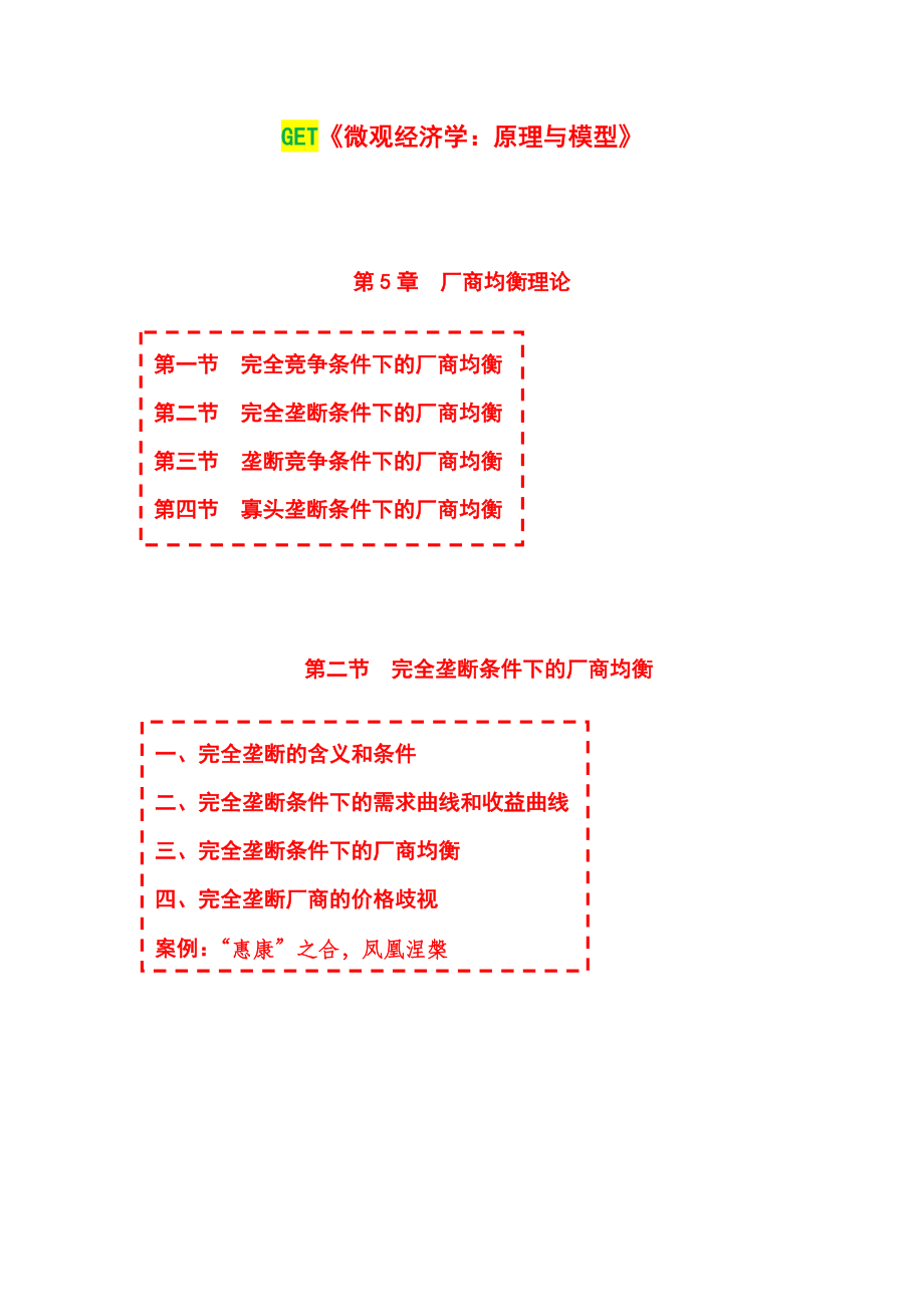 《微观经济学：原理与模型》第章厂商均衡理论第节完全垄断条件下的厂商均衡_第1页