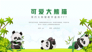 大气大熊猫教学通用PPT