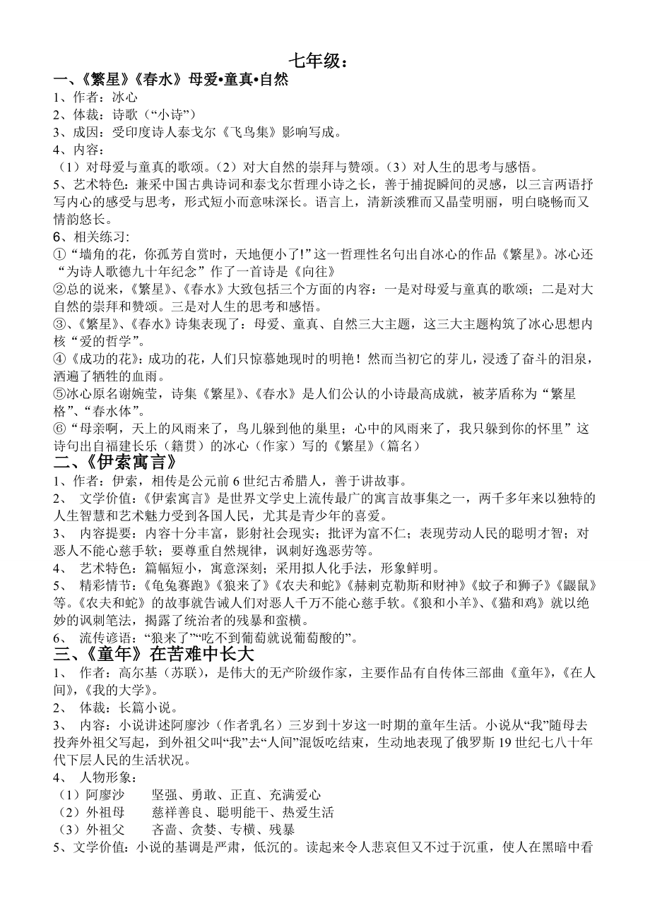 人教版初中语文名著导读整理大全_第1页
