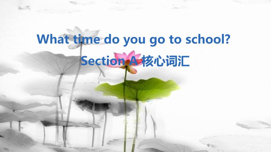 七年级英语下册 Unit 2 What time do you go to school Section A核心词汇课件 （新版）人教新目标版_第1页