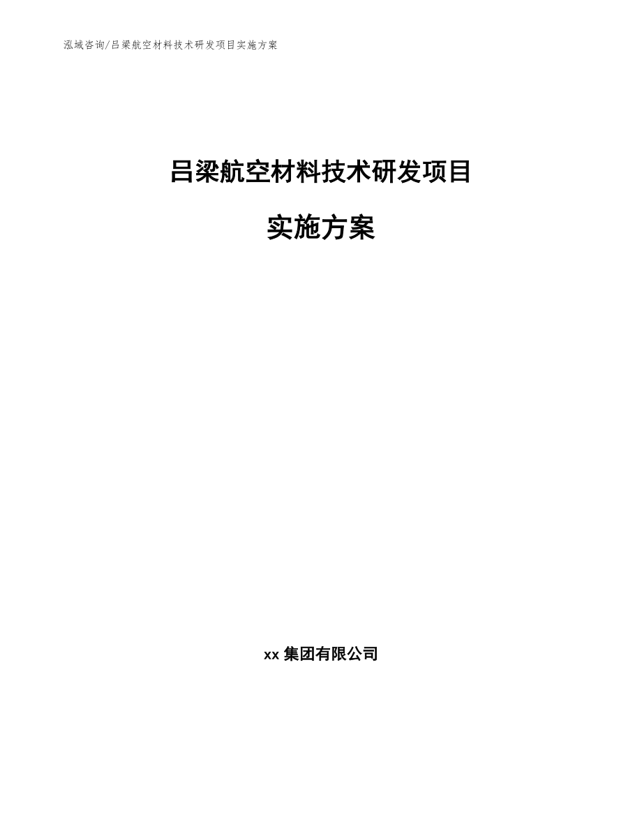 吕梁航空材料技术研发项目实施方案（模板范文）_第1页