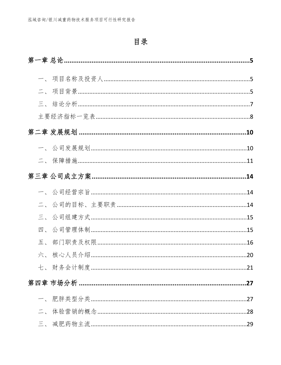 银川减重药物技术服务项目可行性研究报告参考模板_第1页