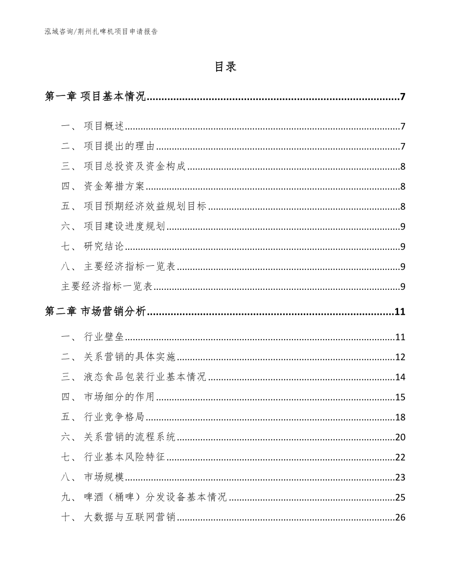荆州扎啤机项目申请报告参考模板_第1页