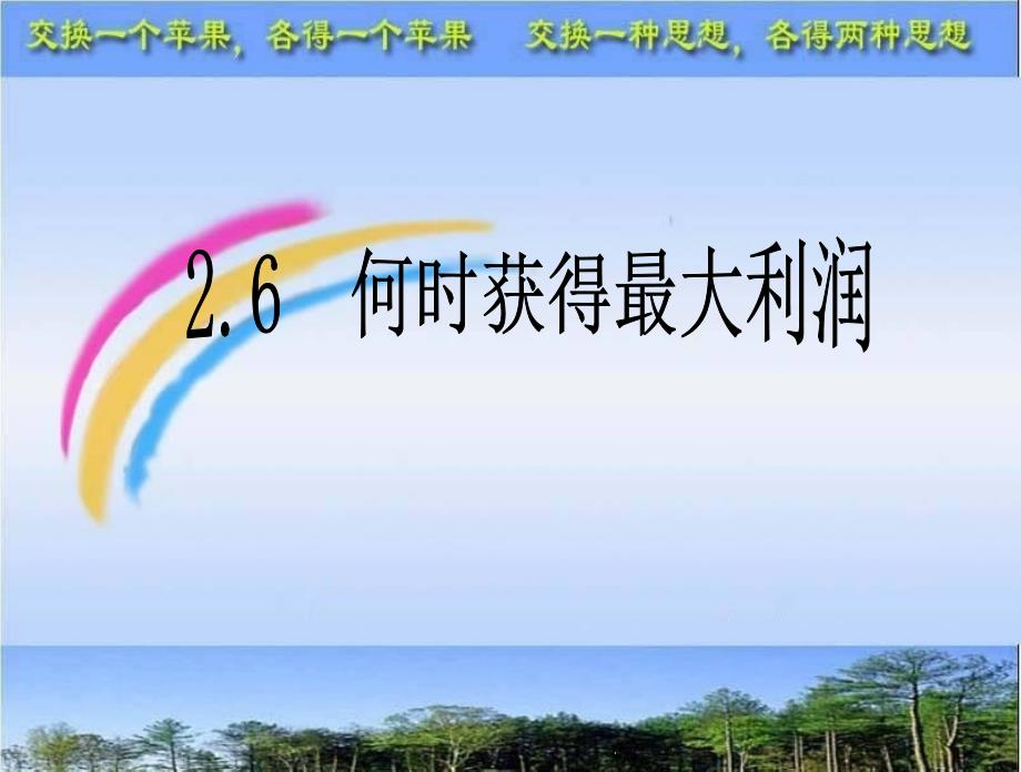 《何时获得最大利润》公开课课件_第1页