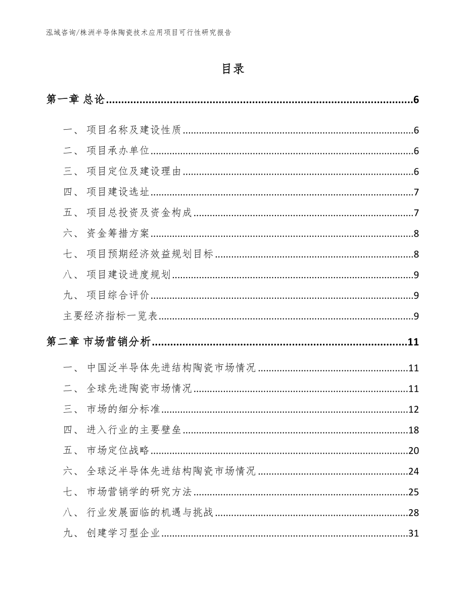 株洲半导体陶瓷技术应用项目可行性研究报告（参考模板）_第1页