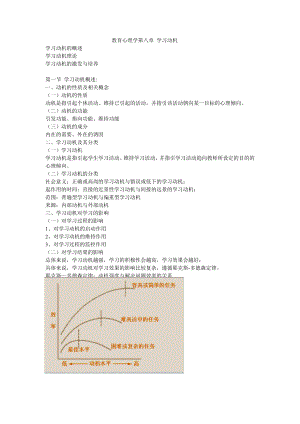 教育心理學第八章 學習動機 PPT整理