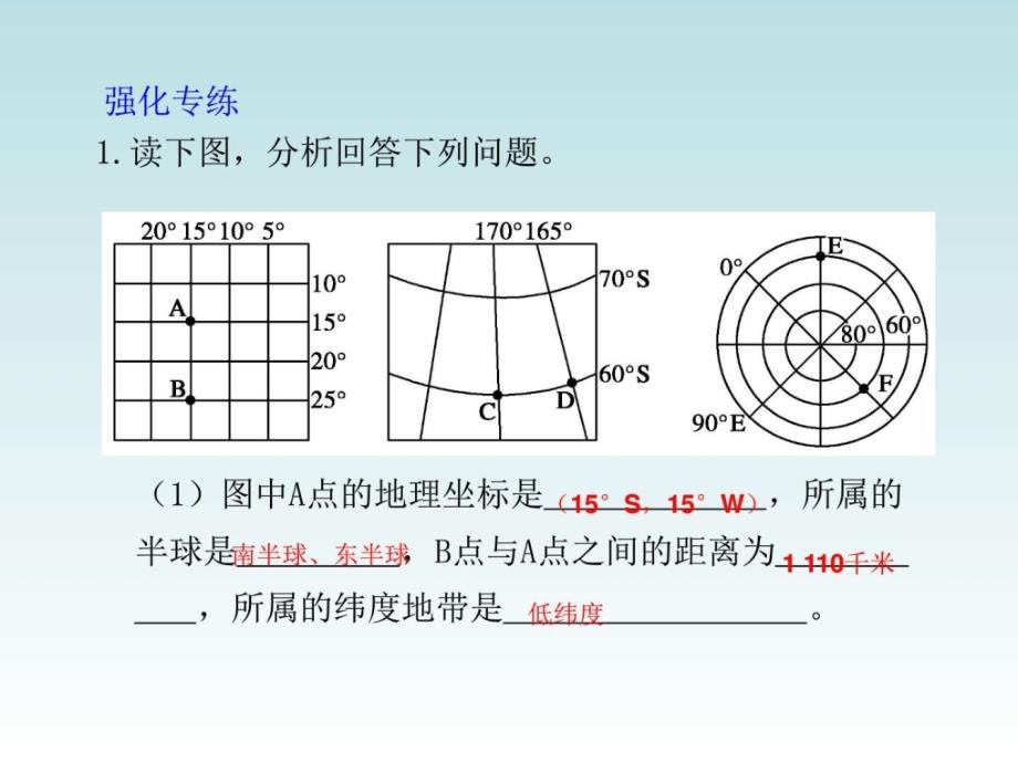 地球与地图练习_天文地理_自然科学_专业课件_第1页