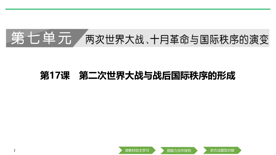 《第二次世界大战与战后国际秩序的形成》课件_第1页