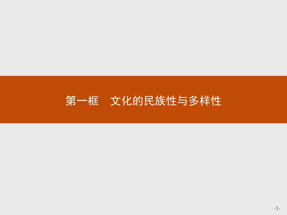 《文化的民族性与多样性》公开课课件1_第1页