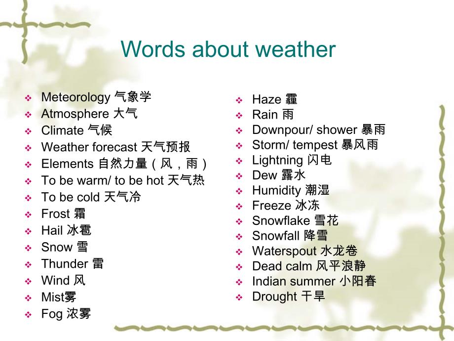 Words about weather_第1页