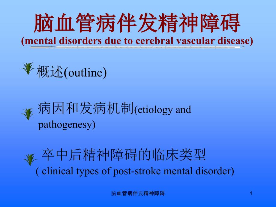 脑血管病伴发精神障碍课件_第1页