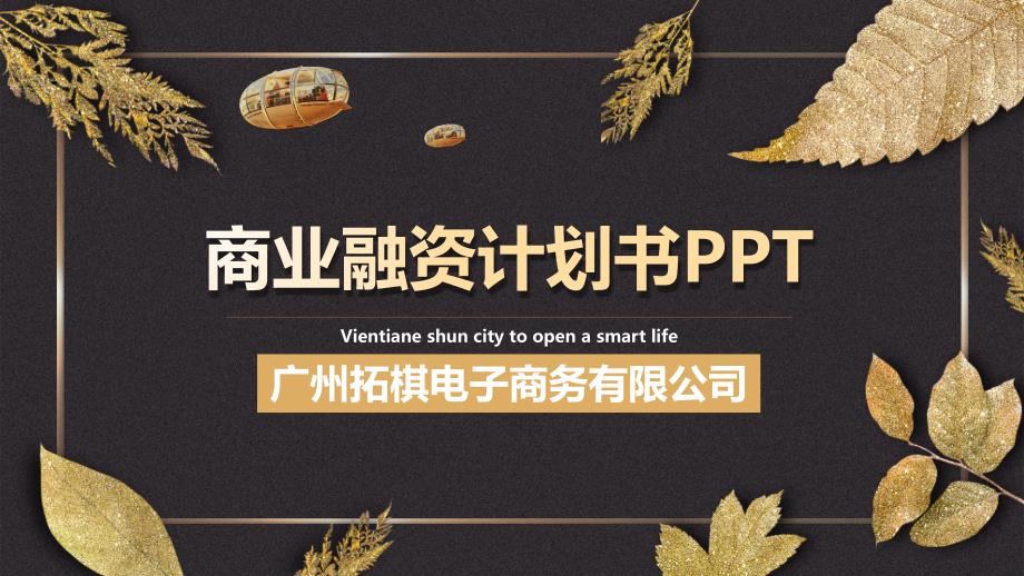 ppt模板：商业计划书融资项目定制级模板_第1页