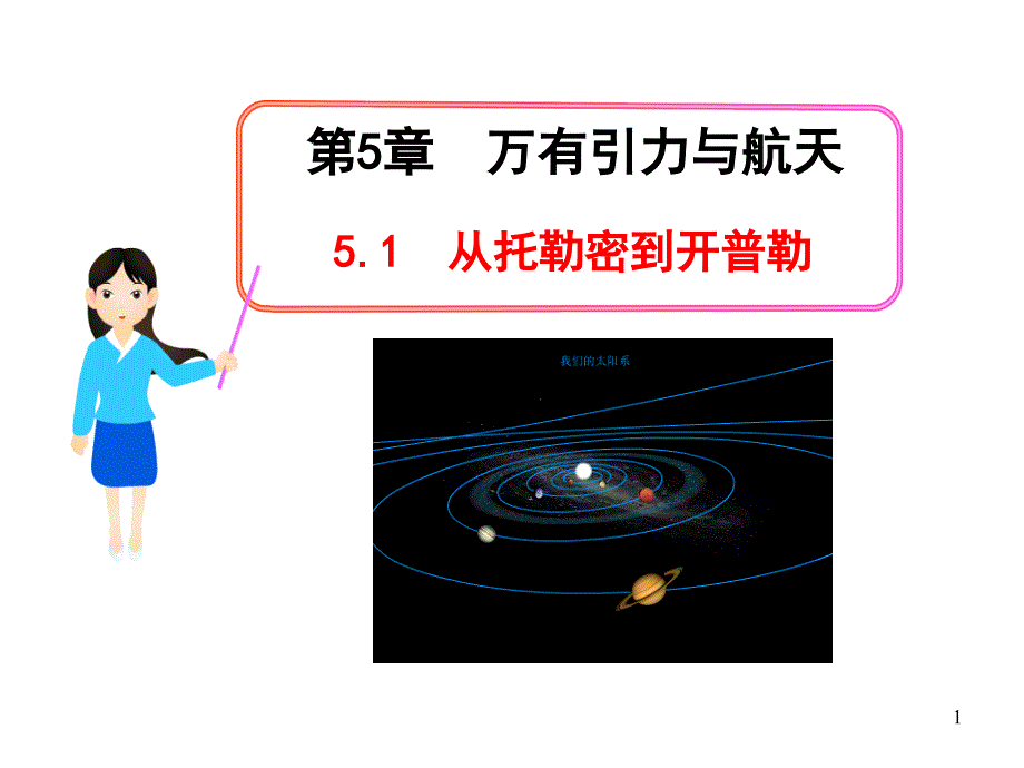 物理必修二沪科版-51从托勒密到开普勒(共33张)课件_第1页