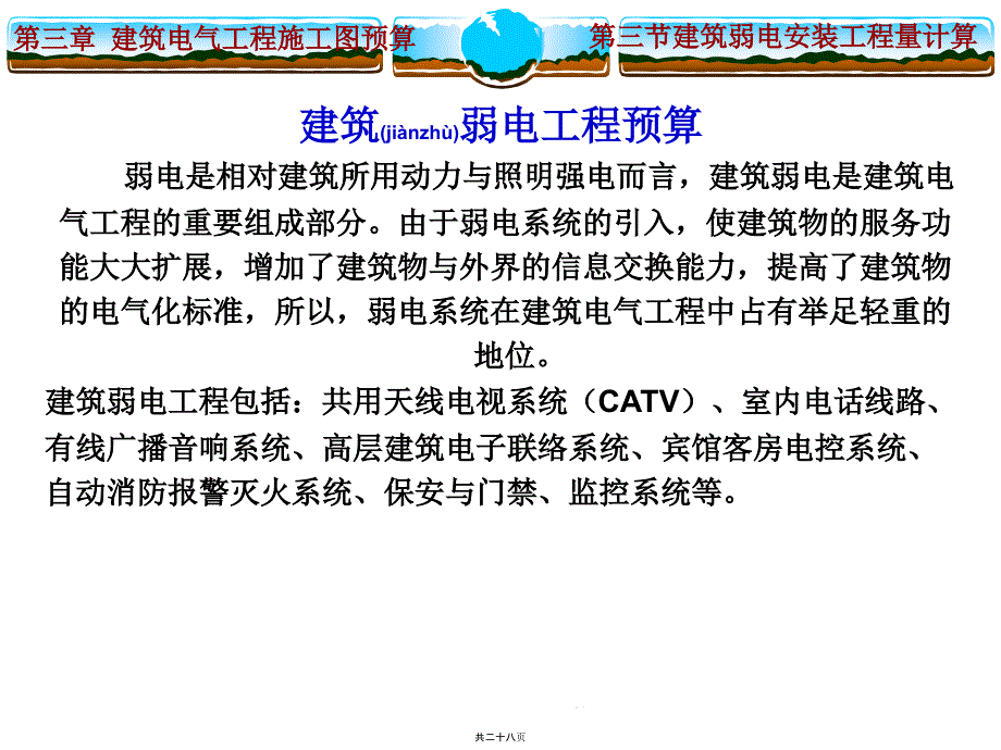 智能化弱电工程预算课件_第1页