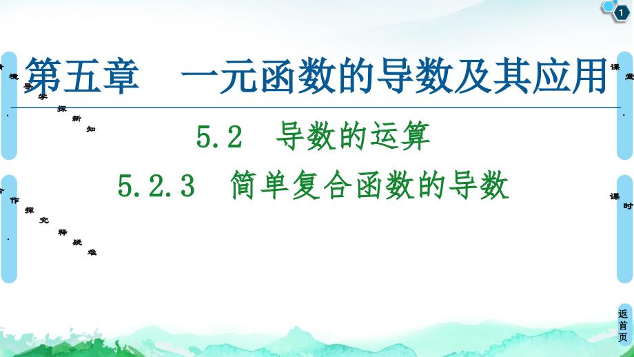 简单复合函数的导数【新教材】人教A版高中数学选择性必修第二册ppt课件_第1页