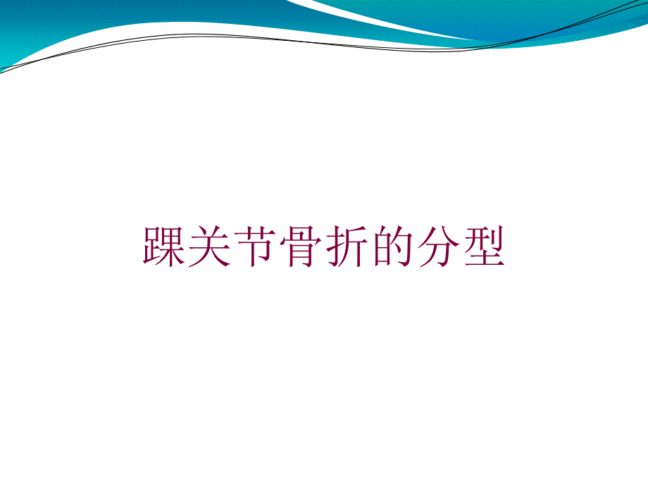 踝关节骨折的分型培训课件_第1页