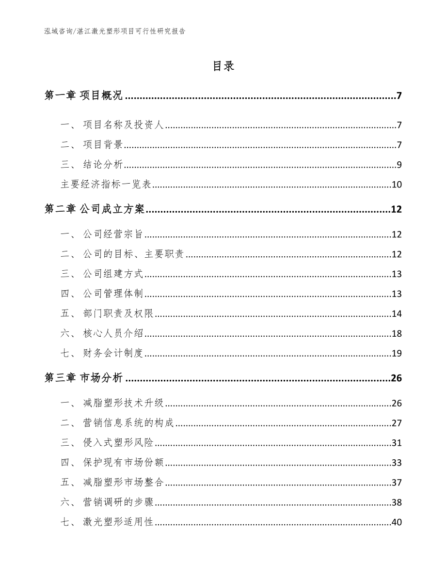 湛江激光塑形项目可行性研究报告_第1页