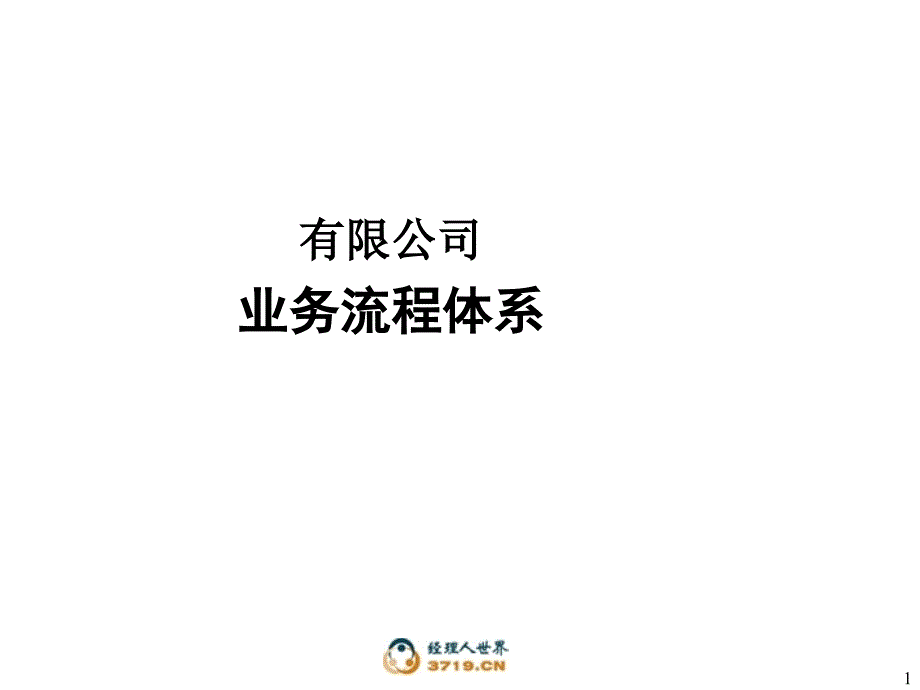 有限公司业务的流程体系课件_第1页