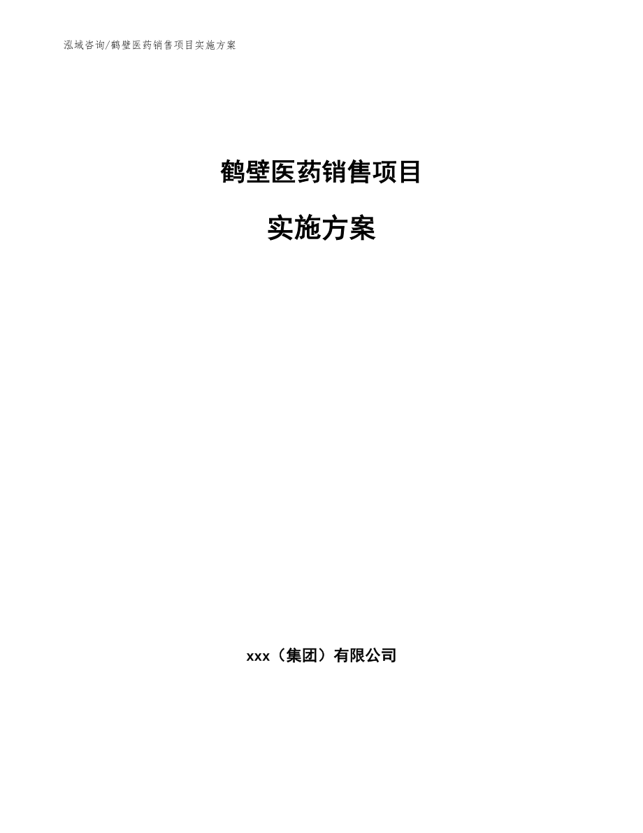 鹤壁医药销售项目实施方案_第1页