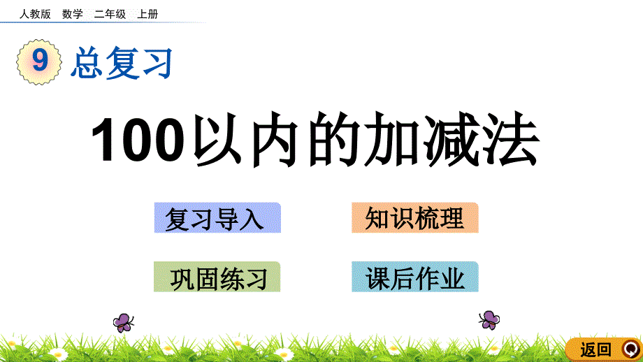 人教版二年级数学上册《100以内的加减法》ppt课件_第1页