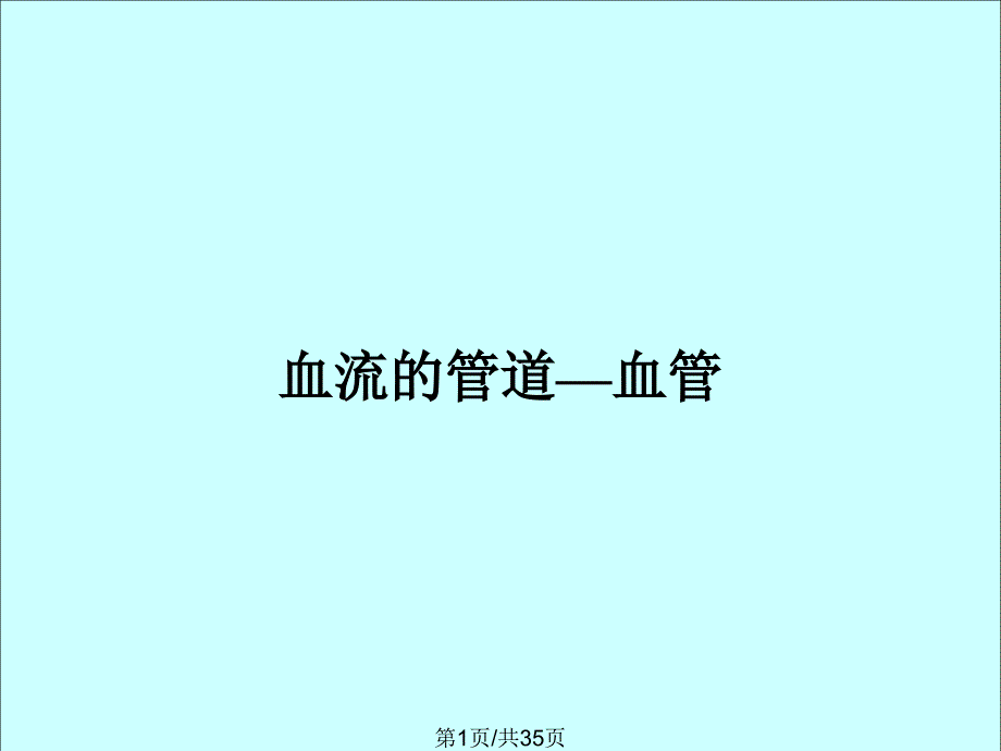 血流的管道—血管全面版课件_第1页