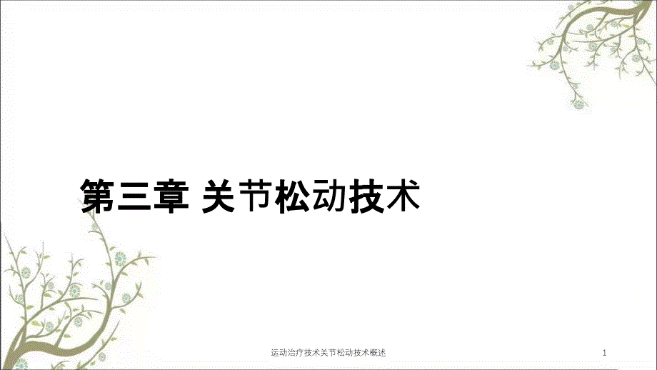 运动治疗技术关节松动技术概述课件_第1页