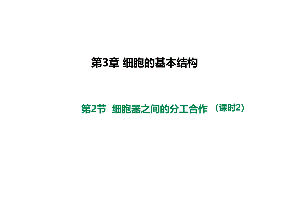 (新教材)高中生物《细胞器之间的分工合作》优秀课件人教版1_第1页