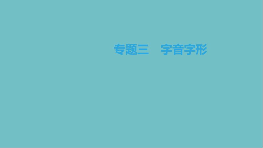 中考语文总复习语文知识积累与综合运用专题字音字形课件_第1页