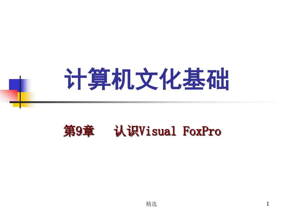 新版认识VisualFoxPro课件_第1页