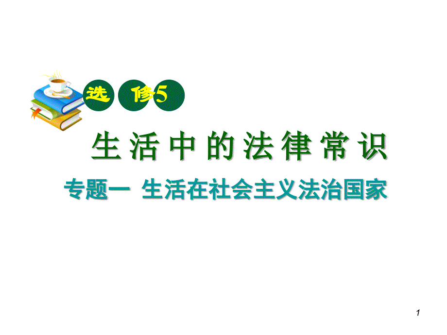 高中政治选修法律常识ppt课件建设社会主义法制国家_第1页