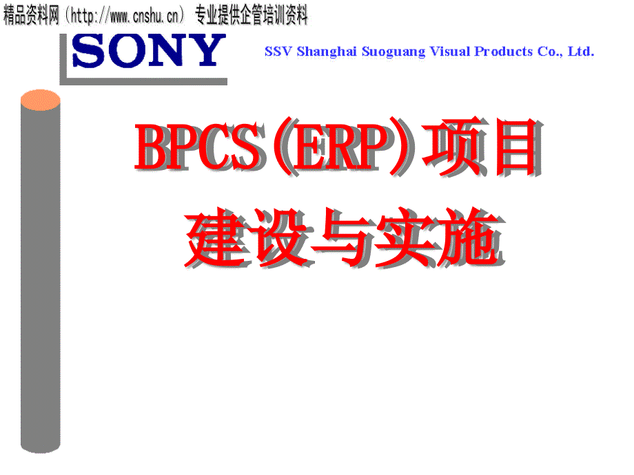 SONY公司BPCS(ERP)项目建设与实施_第1页