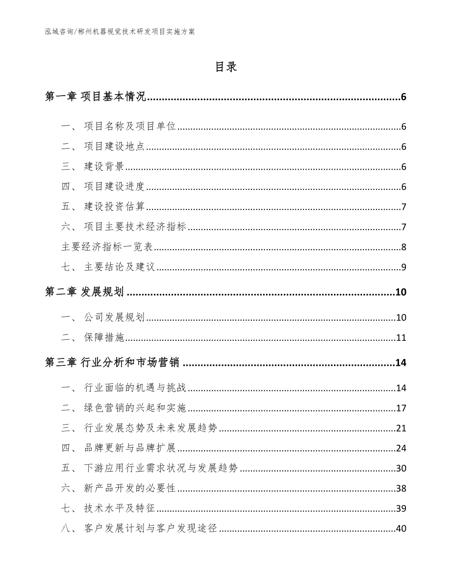 郴州机器视觉技术研发项目实施方案（模板）_第1页