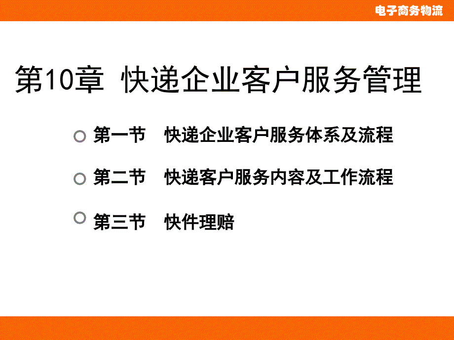 第10章快递企业客户服务管理课件_第1页