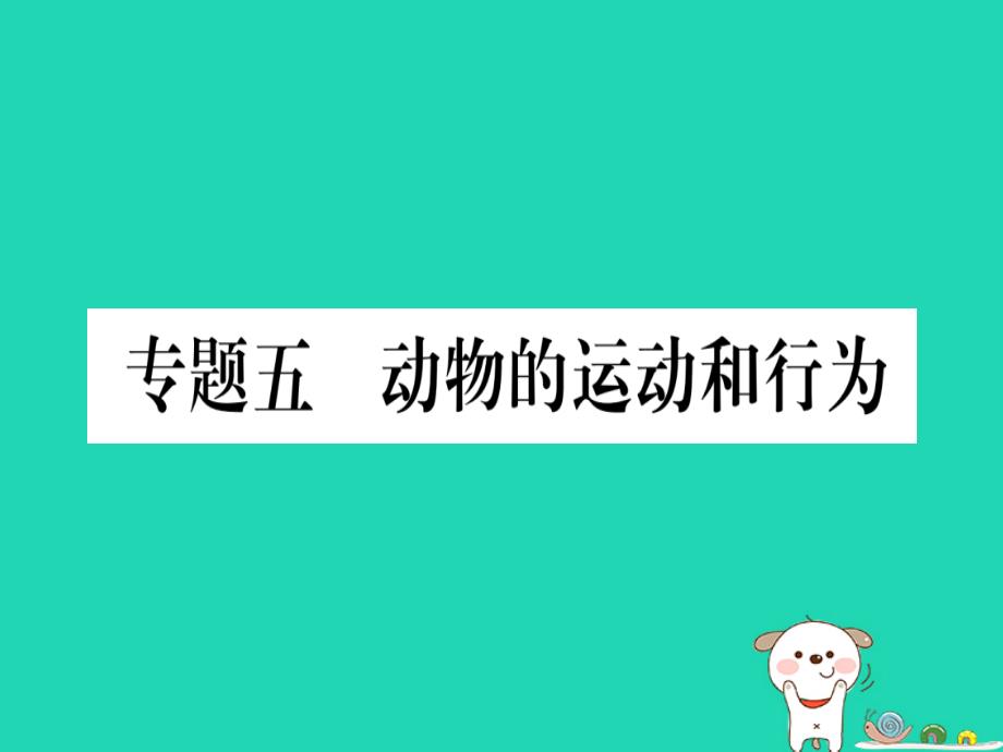 中考生物专题综合突破5动物的运动与行为复习课件冀教版_第1页