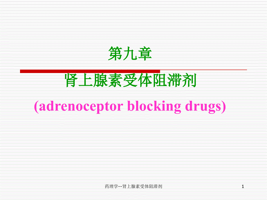 药理学肾上腺素受体阻滞剂-课件_第1页