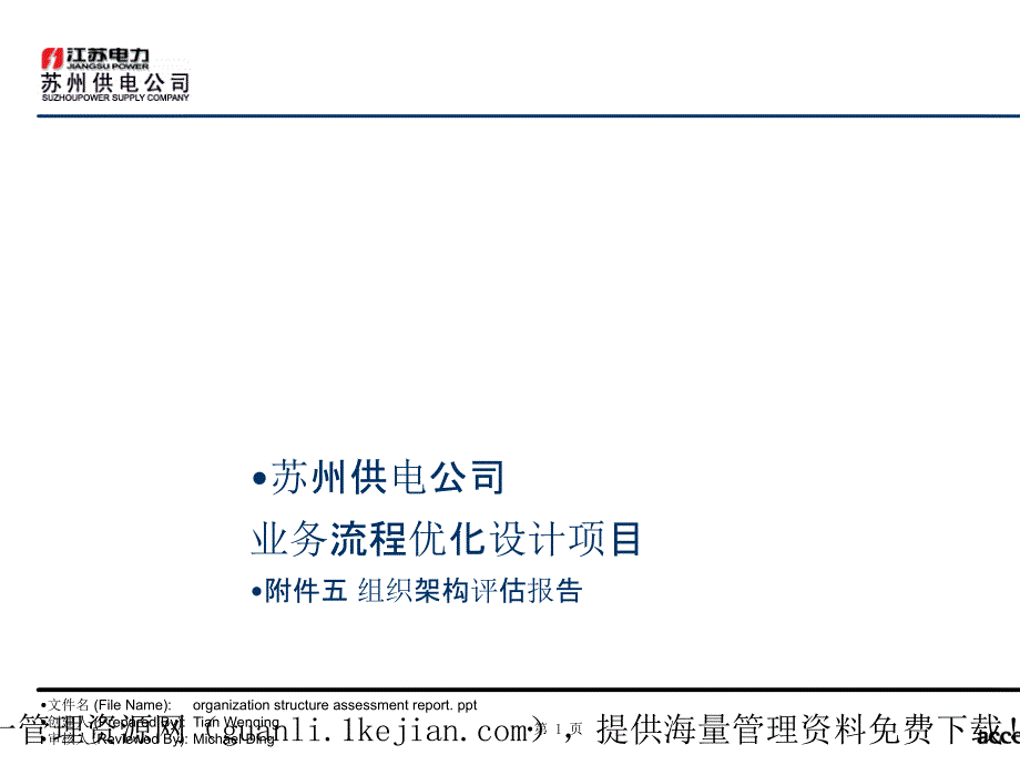 供电公司业务流程优化设计项目组织架构报告_第1页