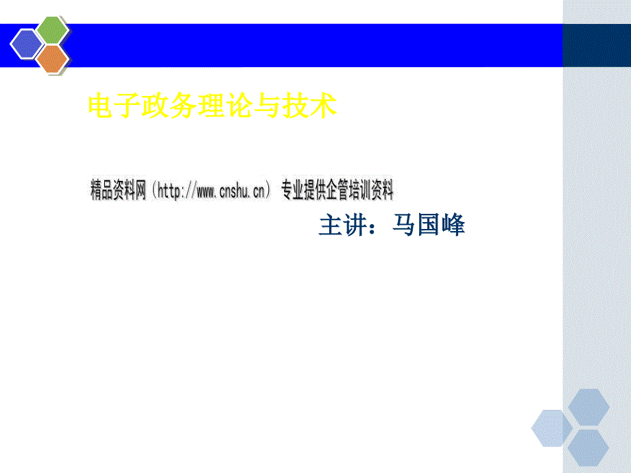 电子政务数据管理技术介绍_第1页