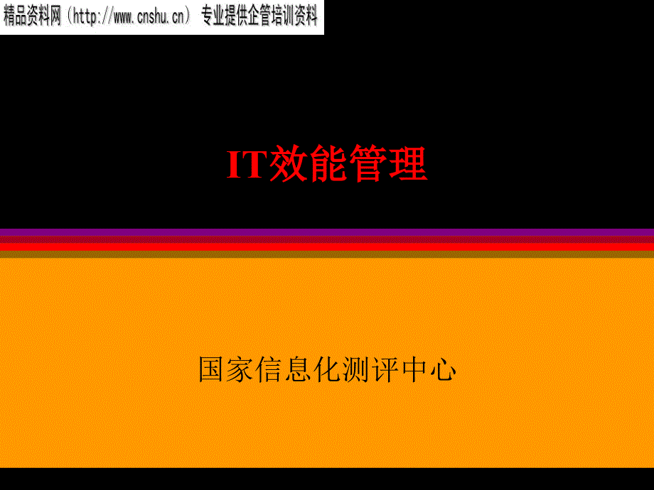 国家信息化测评--IT效能管理分析_第1页