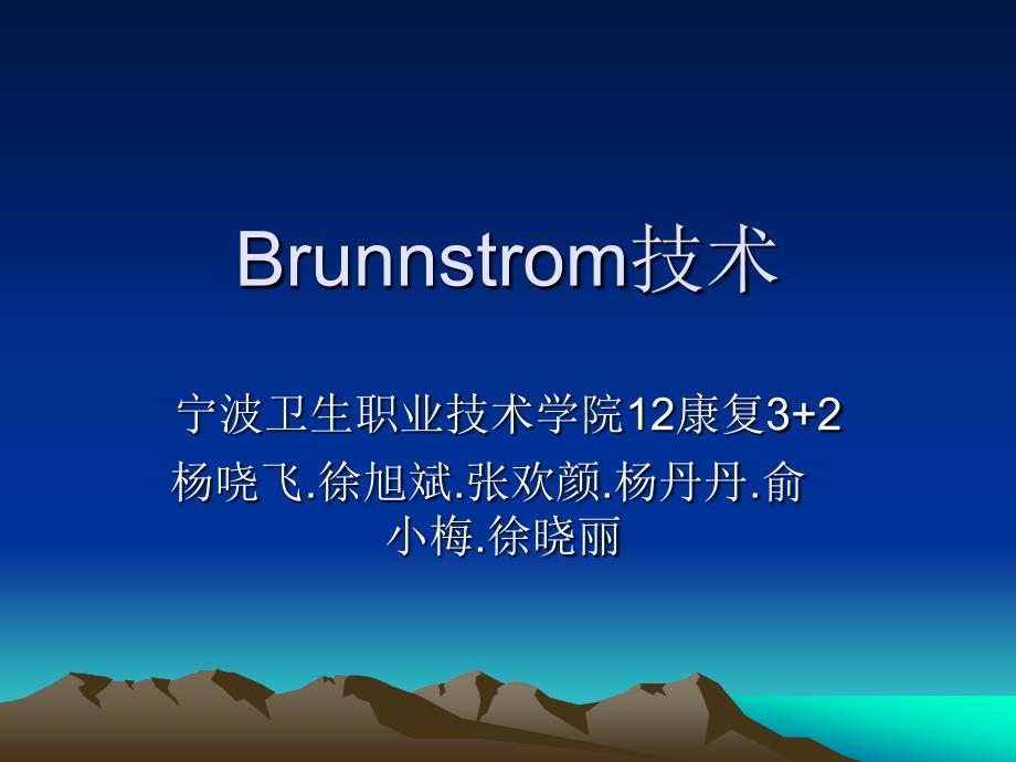 brunnstrom技术_第1页