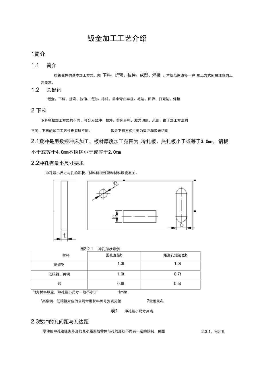 钣金加工工艺培训材料_第1页