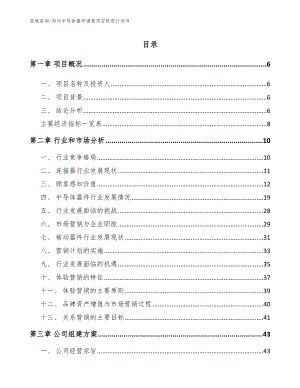 郑州半导体器件销售项目投资计划书（参考范文）