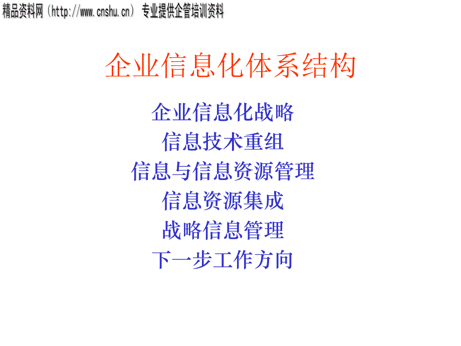 企业信息化体系结构研究报告_第1页