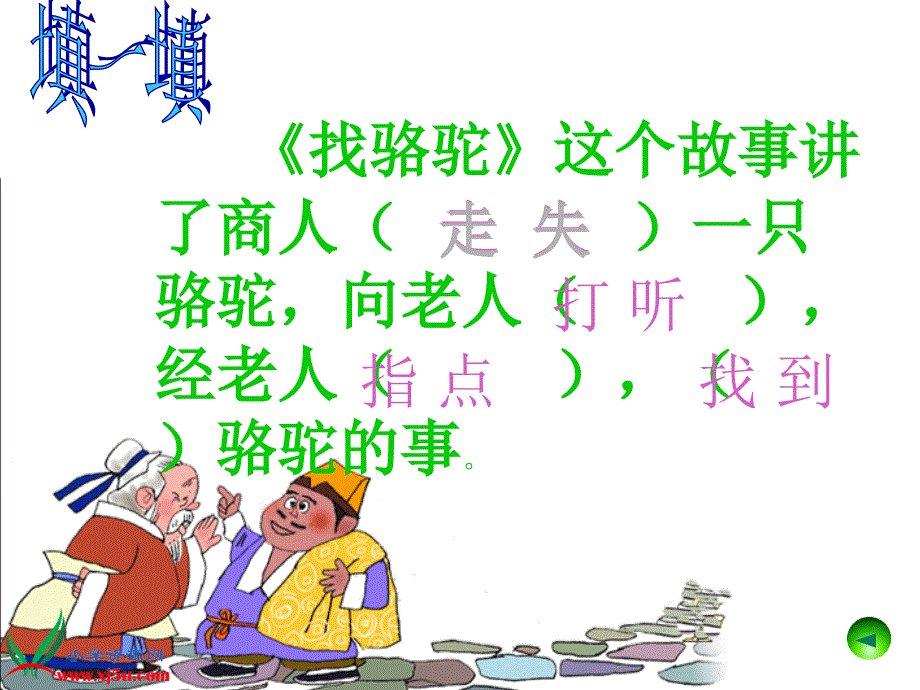 教育专题：(人教新课标)三年级语文上册课件_找骆驼_4_第1页