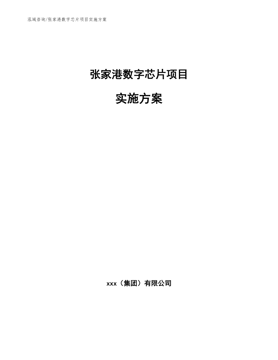 张家港数字芯片项目实施方案_第1页