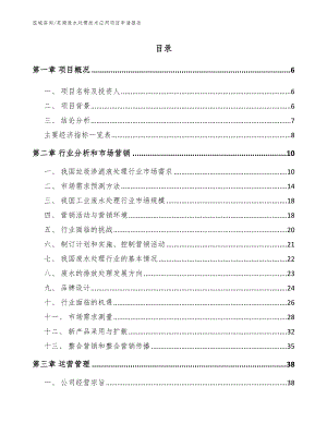 芜湖废水处理技术应用项目申请报告_范文模板