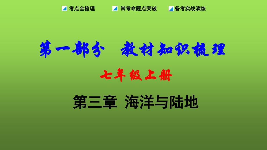 七年级地理上册-第三章--海洋与陆地课件_第1页