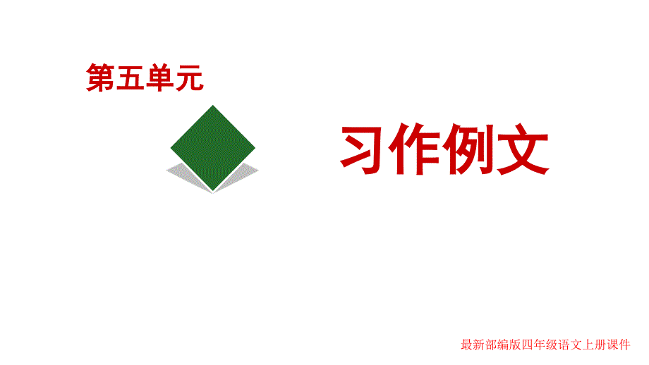 新人教部编版四年级上册语文第5单元习作例文课件_第1页